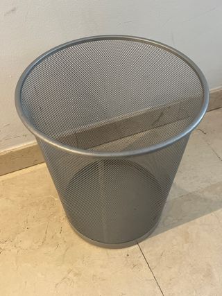 Organizadores de oficina metálicos plateados