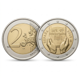 Moneda 2 euros España 2026 Inclusión