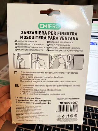 Pack 5 Mosquiteras Adhesivas Ventana 100x100