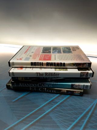5 películas DVD, drama El perdón, El clan, Atando cabos, The reader, Hotel Rwanda