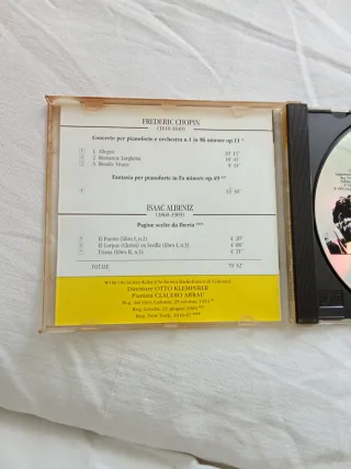 CD Classica: Arrau, Klemperer, Chopin, Albeniz