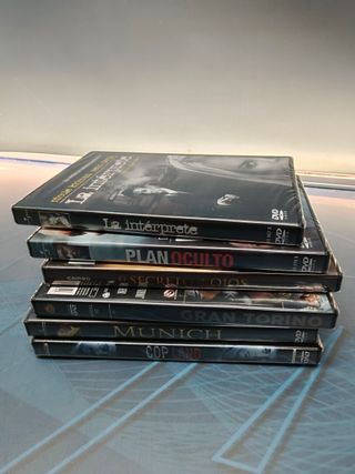 6 películas DVD, suspense, Plan oculto, La interprete, Cop Land, Munich y mas