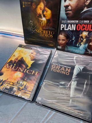 6 películas DVD, suspense, Plan oculto, La interprete, Cop Land, Munich y mas