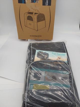 morpilot Transportín Perro Gato, Bolsa Transporte Transpirable para Mascotas, Portador de Viaje con Correa de Hombro Ajustable,