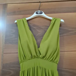 Abito stile impero verde taglia unica
