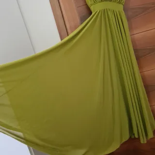 Abito stile impero verde taglia unica
