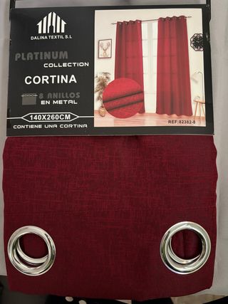 Cortina Dalina Textil 140x260cm Roja