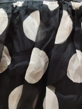 Vestido vintage negro lunares palabra de honor