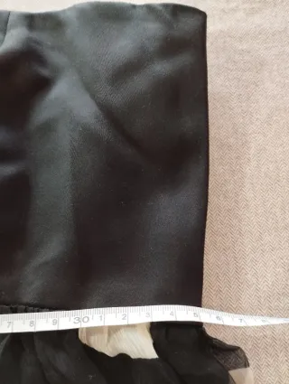 Vestido vintage negro lunares palabra de honor