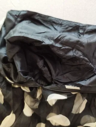 Vestido vintage negro lunares palabra de honor