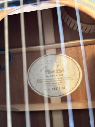 Guitarra Acústica Fender GA-435CE NAT KA:06117759