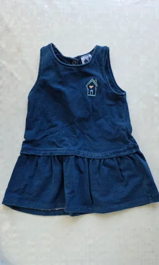 Abito bimba jeans con maglia fantasia