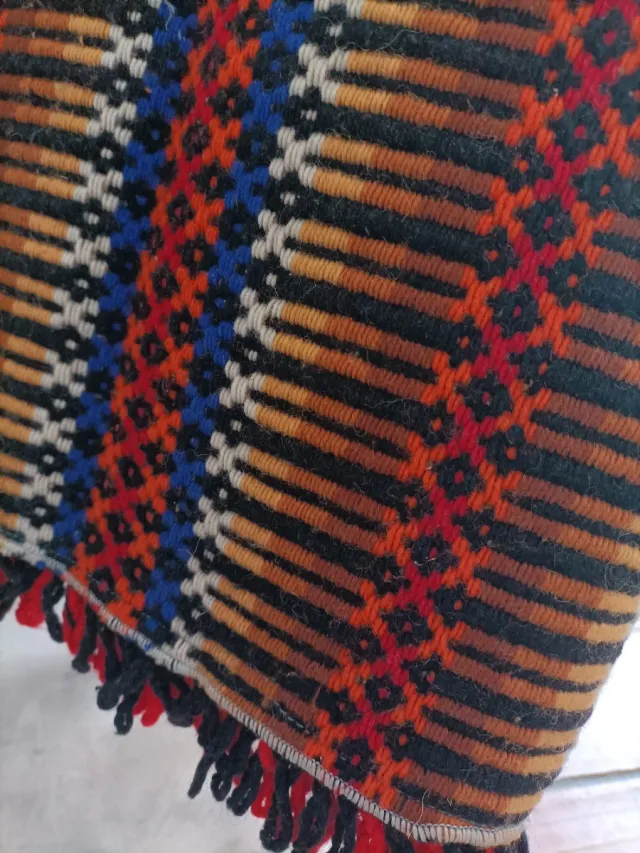 Manta artesanal vintage multicolor