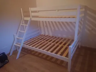 Litera blanca con cama 135cm recoger en Liebana