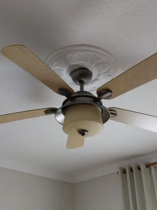 Ventilador de techo madera y metal