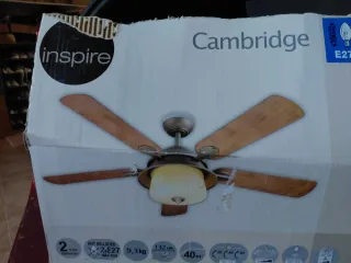 Ventilador de techo madera y metal