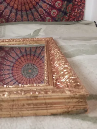 Espejo antiguo dorado 82x62