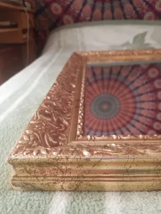 Espejo antiguo dorado 82x62