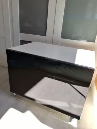 Mueble BESTA IKEA Negro/Blanco