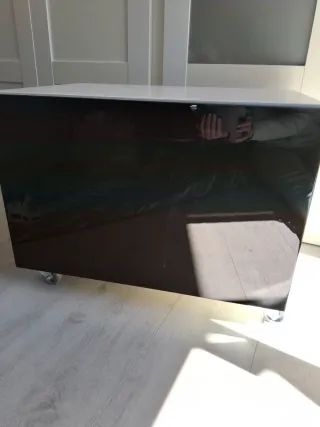 Mueble BESTA IKEA Negro/Blanco