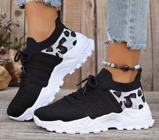 Sneakers Donna Leggere Bianche Nere