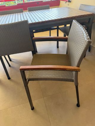 Mesa y 6 Sillas Terraza/Jardín