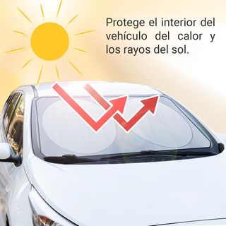 Parasol Delantero Plegable Plata 150 x 80 cm. Prot