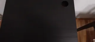 Escritorio Ikea Micke negro-marrón