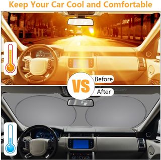 URAQT Parasol Delantero Coche, Sol Sombra, Protect