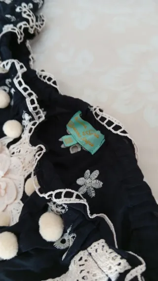 Completo black and White top crop e pantaloni pizz