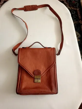 Borsello uomo vintage pelle marrone