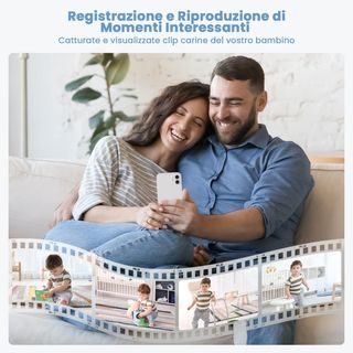 ieGeek Monitor de vídeo y audio 2K con 2 cámaras,