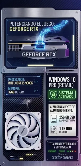 PC GAMING I5 9600K RTX 3060 12GB