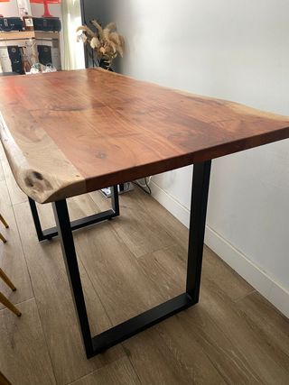 Mesa Comedor Madera Maciza y Sillas