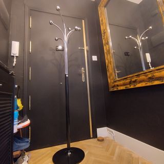 Perchero pie Vintage Space Age Negro/Plata 1,76 cm