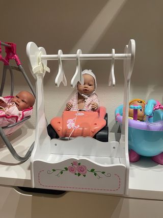 Armario Juguete madera Bebé con dibujo Flores