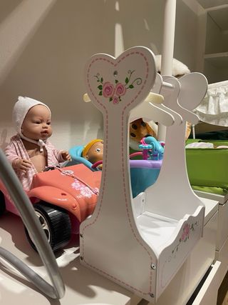 Armario Juguete madera Bebé con dibujo Flores