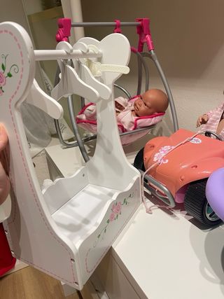 Armario Juguete madera Bebé con dibujo Flores