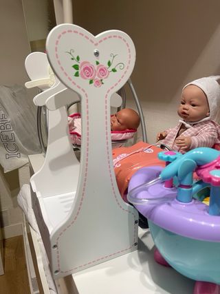 Armario Juguete madera Bebé con dibujo Flores