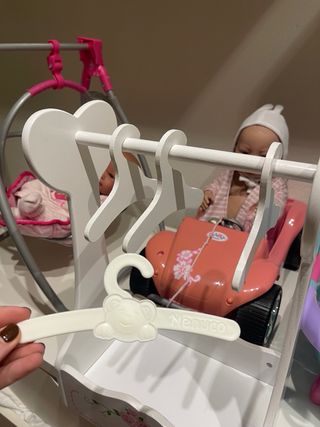 Armario Juguete madera Bebé con dibujo Flores