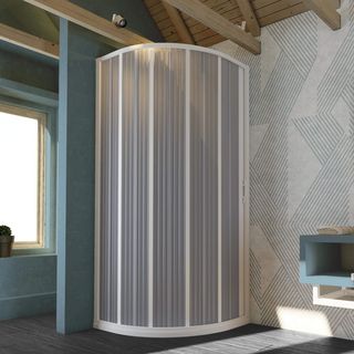 Forte BXF140001 Cabina de Ducha Flex plegable semi