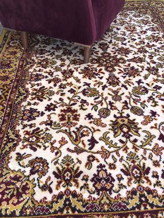 Alfombra de lana 100% vintage antigua