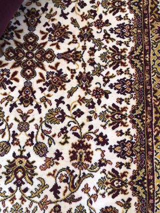 Alfombra de lana 100% vintage antigua