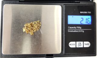 Cadena de oro de 18k. Peso: 2.17 g.