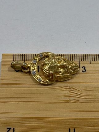 Colgante Cristo Oro y Circonitas