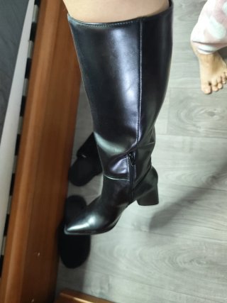 Botas altas negras tacón