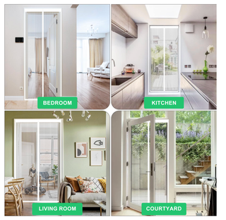 Cortina Mosquitera Magnética 120x230cm Blanca