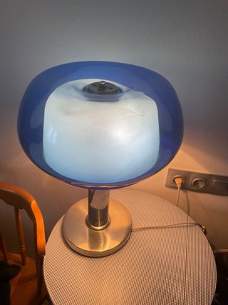 Lámpara Vintage Azul y Blanca