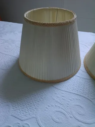 Pantallas de lámpara plisadas tela beige