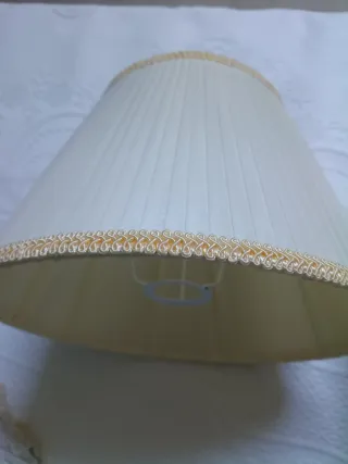 Pantallas de lámpara plisadas tela beige